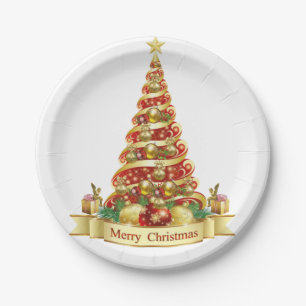 Christmas Paper Plates, Christmas Tree Plates