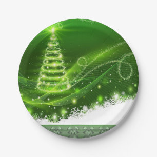 Christmas Paper Plates, Christmas Tree Plates