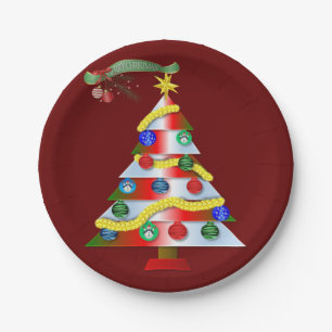 Christmas Paper Plates, Christmas Tree Plates