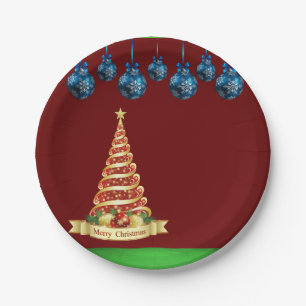 Christmas Paper Plates, Christmas Tree Plates