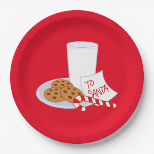 Christmas Paper Plates/Cookies and Milk Plates