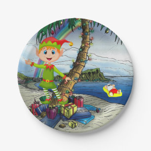 Christmas Paper Plates, Elf Plates