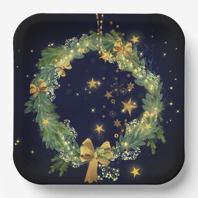 Christmas paper plates fancy (Front)