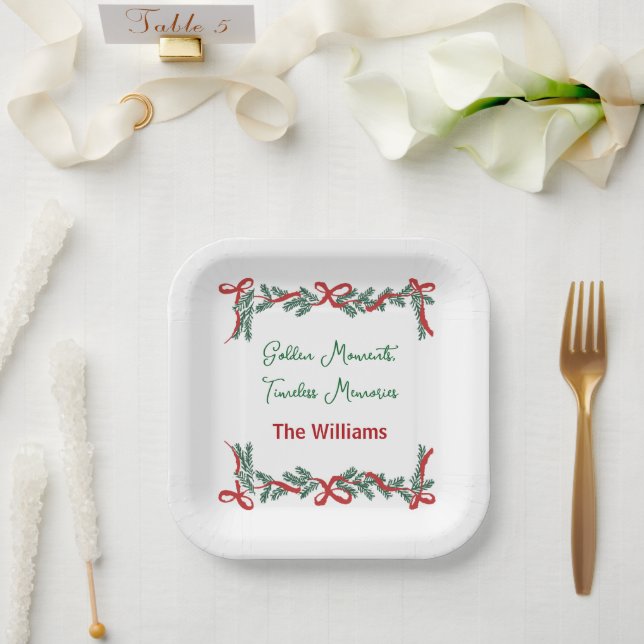 Christmas Paper Plates – Holiday Celebrations (Wedding)