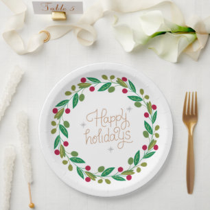 Christmas Paper Plates– Holiday Party Dining  Paper Plates