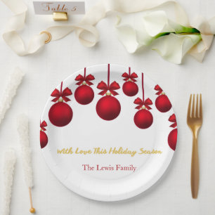 Christmas Paper Plates– Holiday Party Table Esse Paper Plates