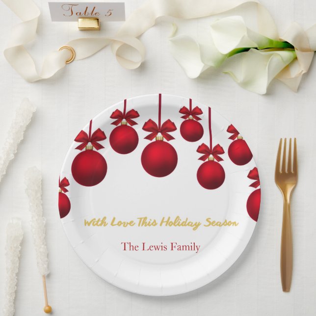 Christmas Paper Plates– Holiday Party Table Esse Paper Plates (Wedding)