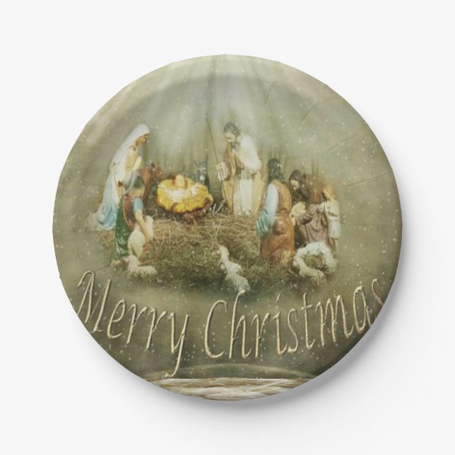 Christmas Paper Plates, Jesus Christ Plates (Front)