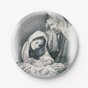 Christmas Paper Plates, Jesus Christ Plates