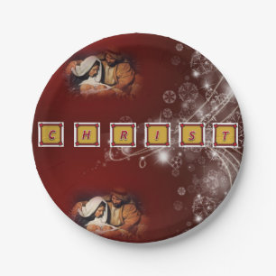 Christmas Paper Plates, Jesus Christ Plates