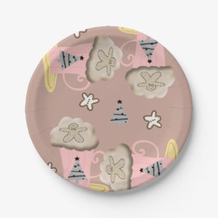 Christmas Paper Plates, Merry Christmas Coffee Plates