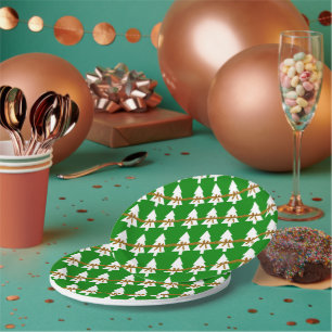 Christmas Paper Plates, Merry Christmas GreenTrees Plates