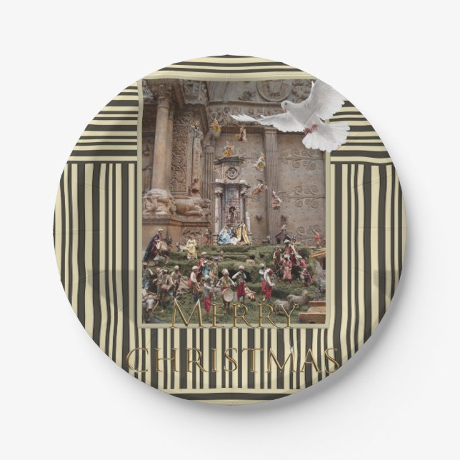 Christmas Paper Plates, Merry Christmas Jesus Plates (Front)
