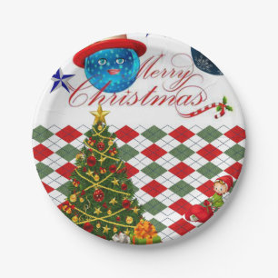 Christmas Paper Plates, Merry Christmas Plates