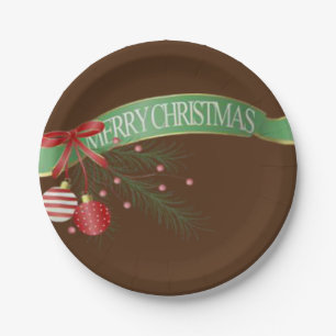 Christmas Paper Plates, Merry Christmas Plates