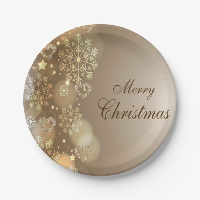 Christmas Paper Plates, Merry Christmas Plates (Front)