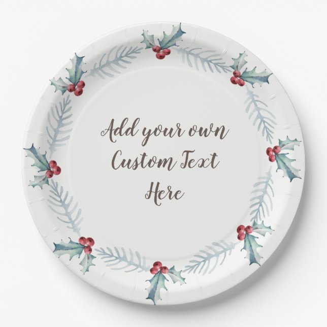 Christmas paper plates, Personalized by you Plates (Front)