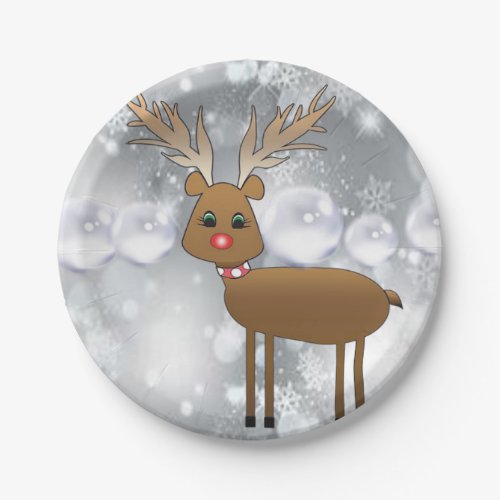 Christmas Paper Plates Reindeer Paper Plates