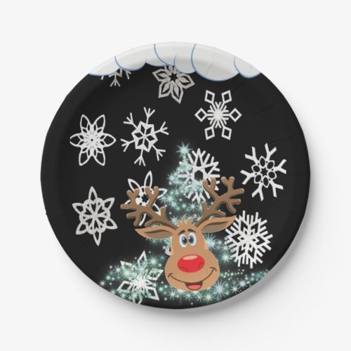 Christmas Paper Plates Reindeer Paper Plates