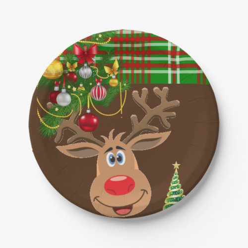 Christmas Paper Plates Reindeer Paper Plates