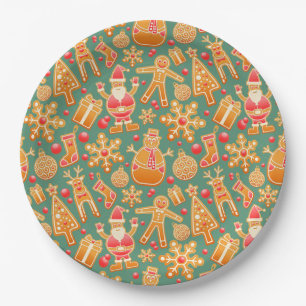 Christmas Paper Plates/Santa and Friends Plates