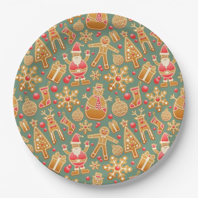 Christmas Paper Plates/Santa and Friends Plates (Front)