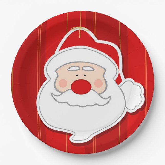 Christmas Paper Plates/Santa Claus Plates (Front)