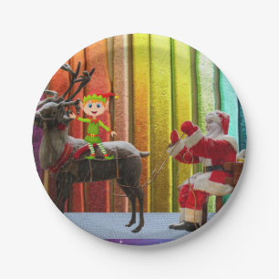 Christmas Paper Plates, Santa Plates