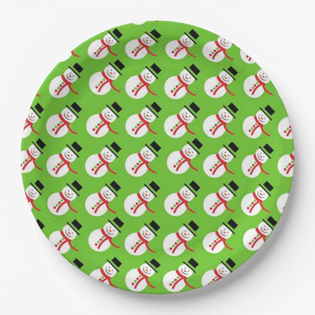 Christmas Paper Plates/Snowmen Plates (Front)
