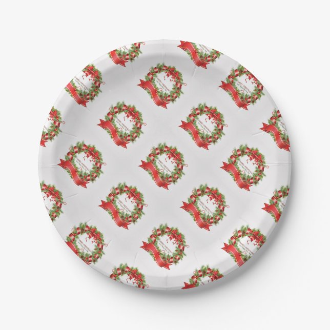 Christmas Paper Plates/Wreath Plates (Front)