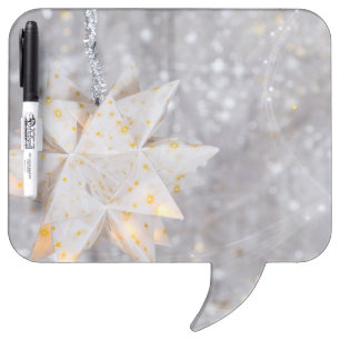 Christmas Paper Star Decoration Dry Erase Board