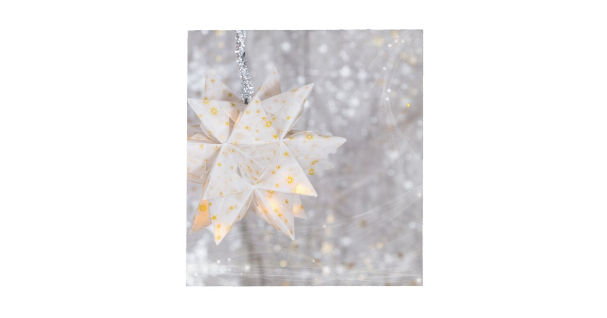 Christmas Paper Star Decoration Notepad | Zazzle