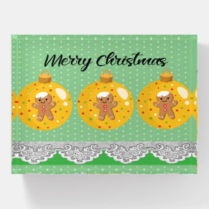 Christmas Paper Weight with Gingerbread Men