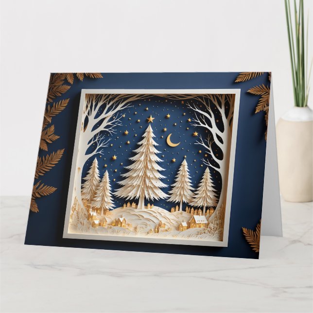 Christmas papercraft Card  (Front)