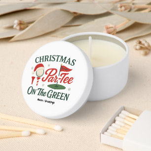 Christmas Par-Tee On The Green Funny Golf Christma Mini Candle Favors