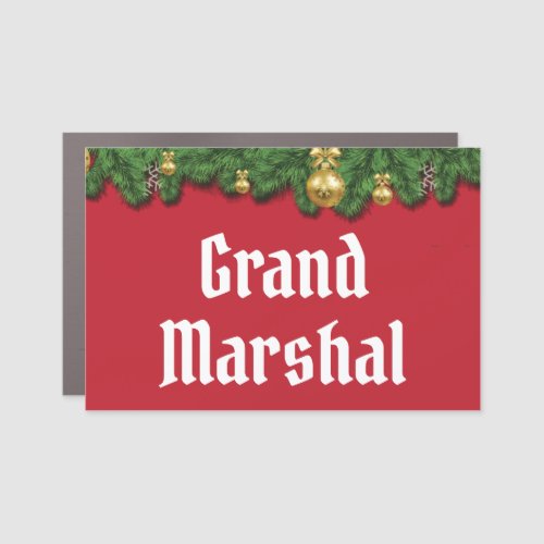 Christmas Parade Grand Marshal sign