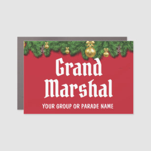 Christmas Parade Grand Marshal sign with name