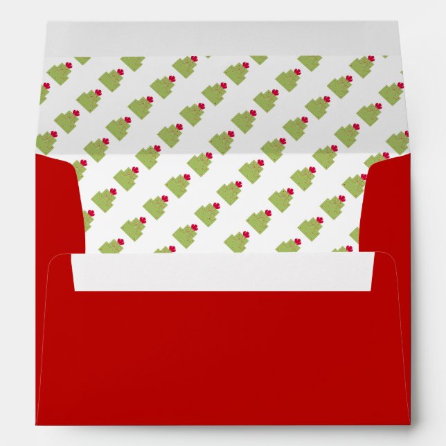 Christmas Parcel With Red Bow Envelope (Back (Bottom))