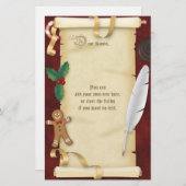 Christmas Parchment Scroll Letter to Santa (Front/Back)