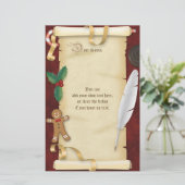 Christmas Parchment Scroll Letter to Santa (Standing Front)
