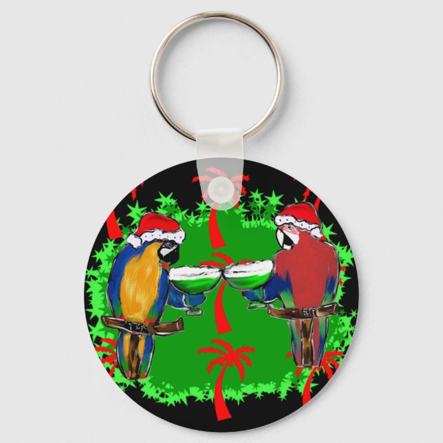 CHRISTMAS PARROTS KEYCHAIN (Front)