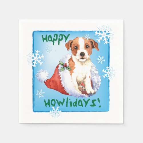 Christmas Parson Russell Terrier Napkins