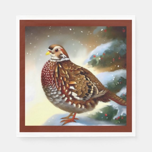 Christmas Partridge 1 Napkins (Front)