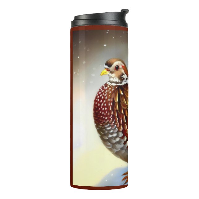 Christmas Partridge 1 Thermal Tumbler (Rotated Left)