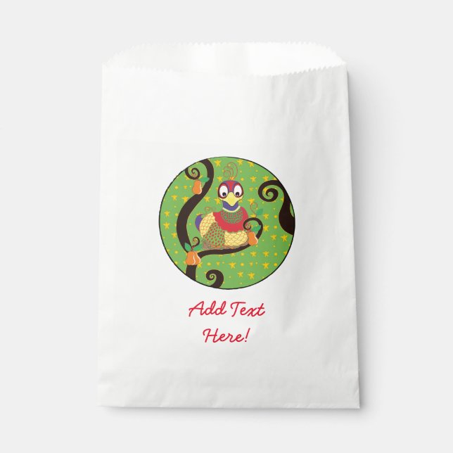 Christmas "Partridge" Custom Favor Bag (Front)