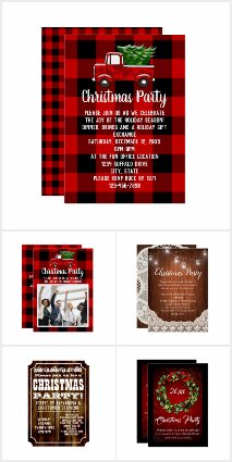 Christmas Party and Holiday Party Invitations
