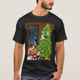 Christmas Party at the Cat House Dark T-Shirt