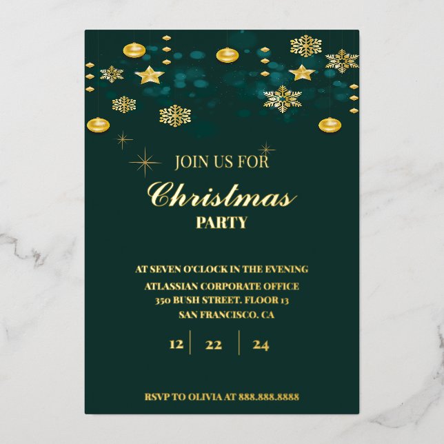 Christmas Party  Bundle Foil Invitation (Front)