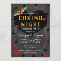 Christmas Party Casino Night  | Las Vegas Invitation