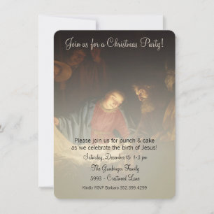 Christmas Party Celebration for Jesus Invitation